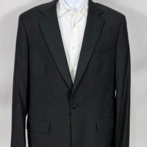 Brooks Brothers Tuxedo Jacket 1818 Madison Black 1 Button Satin Notch Lapel 40L